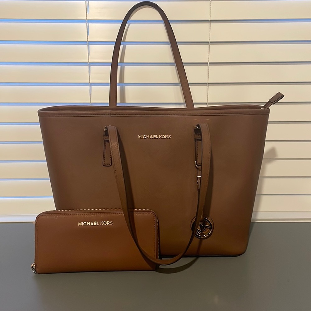 Large matching Michael Kors purse and wallet